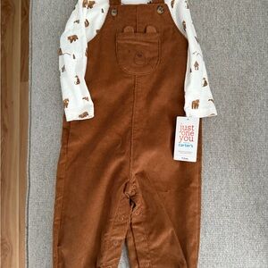 Carter's Brown Corduroy Overalls for Kids